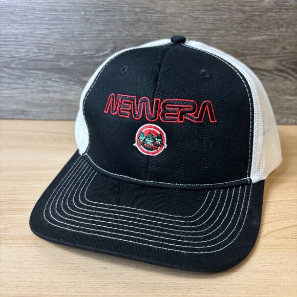 New Era Hat Cap Snapback Black Red Spell Out Adjustable - Picture 3 of 9